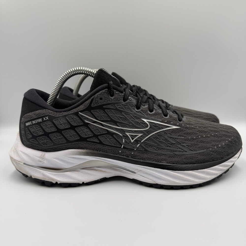 Mizuno Wave Inspire 20 Men Size 9 Running Shoes Stability Athletic Black Grey